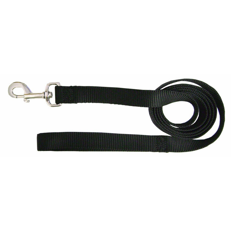 Hamilton Single Thick Deluxe Nylon Lead with Swivel Snap, 5/8-Inch by 6-Feet, Black