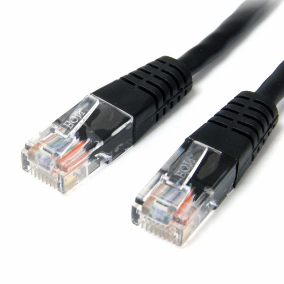 StarTech.com Cat5e Ethernet Cable - 1 ft - Black - Patch Cable - Molded Cat5e Cable - Short Network Cable - Ethernet Cord - Cat 5e Cable - 1ft