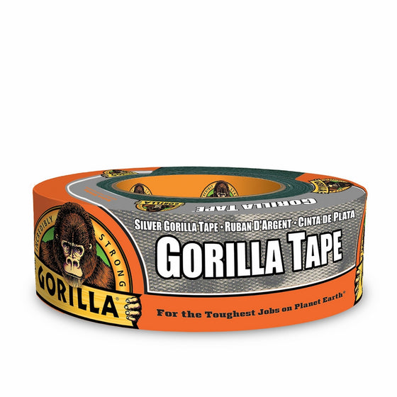 Gorilla Tape, Silver Duct Tape, 1.88" x 35 yd, Silver, (Pack of 1)