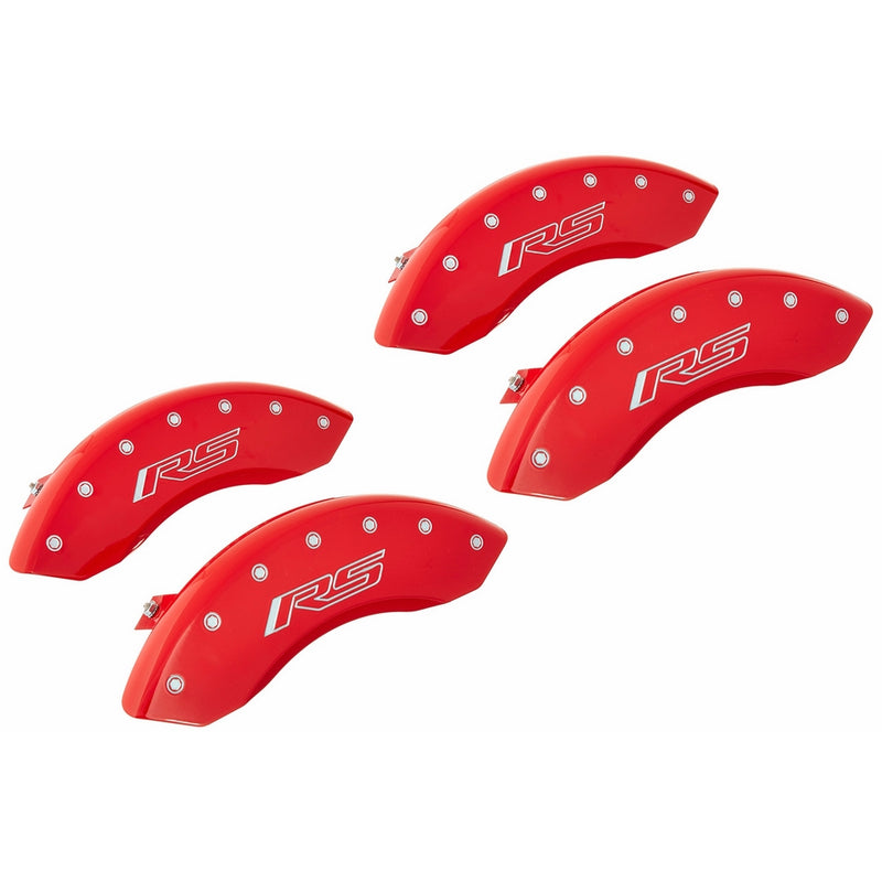 MGP Caliper Covers 14033SRS5RD Caliper Cover with Red Powder Coat Finish, (Set of 4)