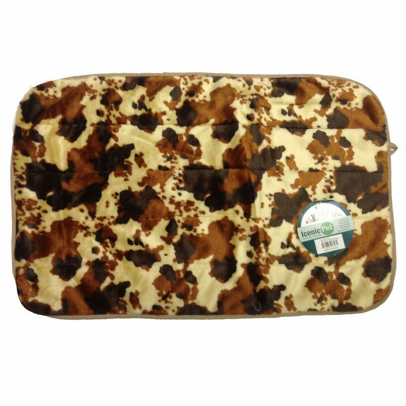 Iconic Pet Premium Short Plush Crate Mat, Small, Multi-Color