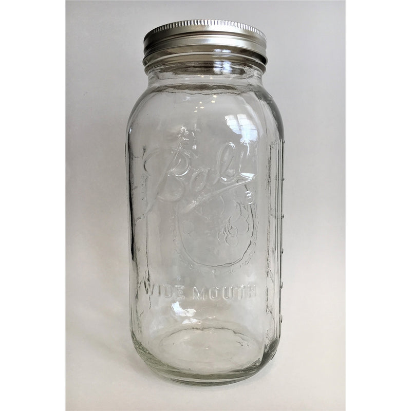 Ball Mason Jar-64 oz. Clear Glass Wide Mouth Ball Half Gallon (Pack of single)