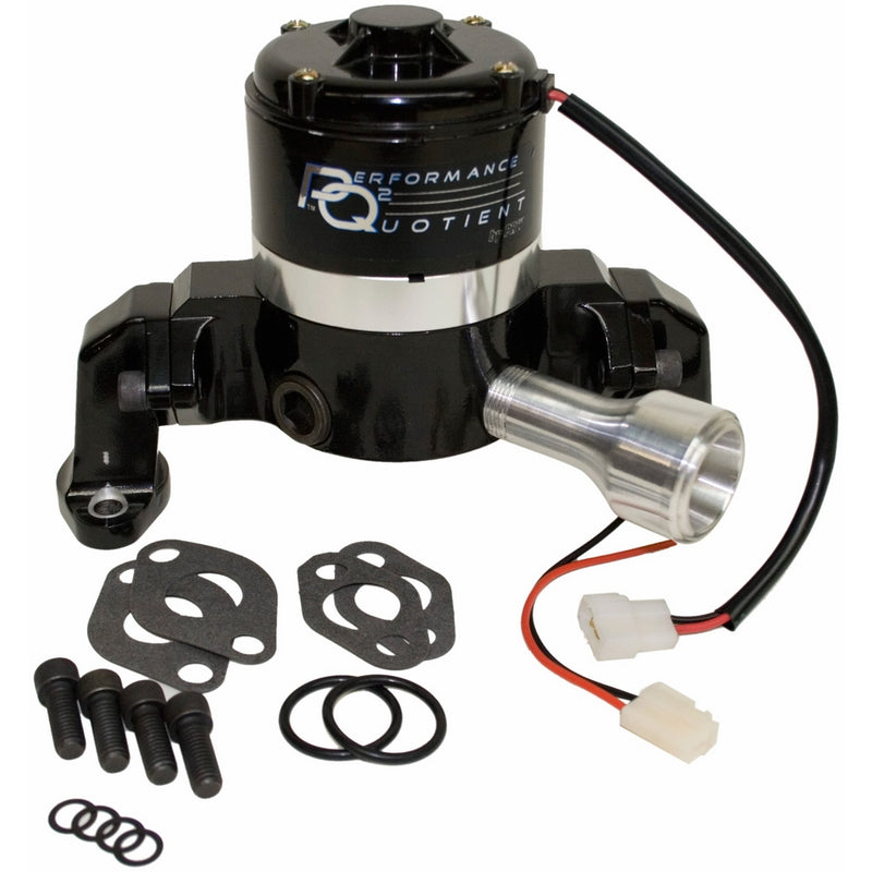 PRW 4435007 Black Powder-Coated Performance Quotient Electric Racing Water Pump for Chevy SB 265-400