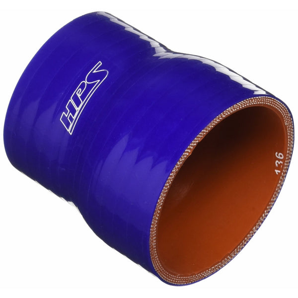 HPS HTSR-238-275-BLUE Silicone High Temperature 4-ply Reinforced Reducer Coupler Hose, 50 PSI Maximum Pressure, 3" Length, 2-3/8" > 2-3/4" ID, Blue