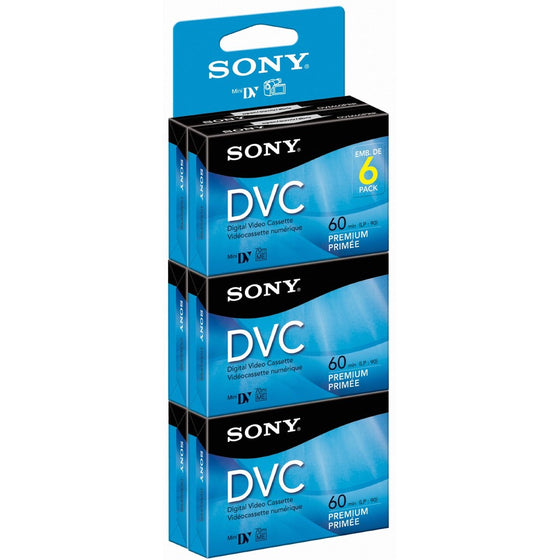 Sony DVM60PRR/6 Premium Digital Video Cassette Brick - 6 Pack