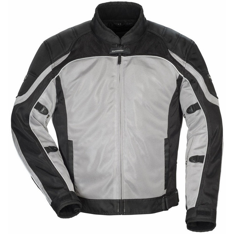 TourMaster 8767-0407-75 Women's Intake Air 4.0 Jacket (Silver/Black, Medium)
