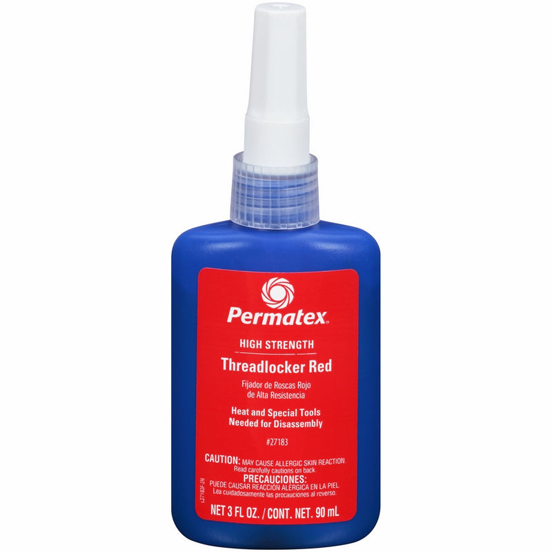 Permatex 27183 High Strength Threadlocker Red, 90 ml