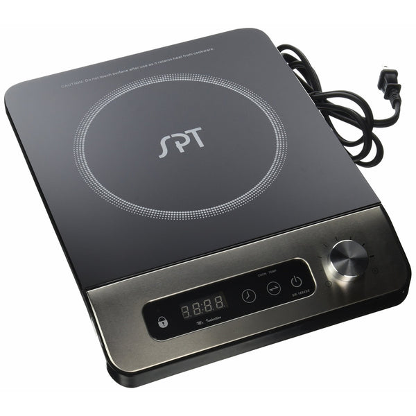 SPT SR-1884SS 1650W Induction Cooktop with Control Knob, Black