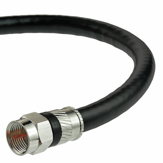 Mediabridge Coaxial Cable (8 Feet) with F-Male Connectors - Tri-Shield CL2 RG6 - Removable EZ Grip Caps (Part# CJ08-6BF-N1 )