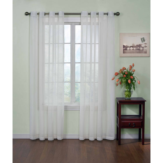 Curtain Fresh Arm and Hammer Odor Neutralizing Sheer Curtain Panel, 59x84, White