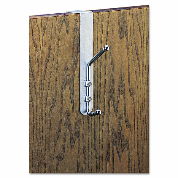 Safco Products 4166 Over-The-Door Coat Hook, Silver