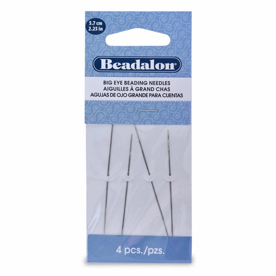 Big Eye Beading Needles 4/Pkg-2.25 Inch Long