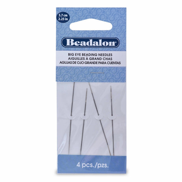 Big Eye Beading Needles 4/Pkg-2.25 Inch Long