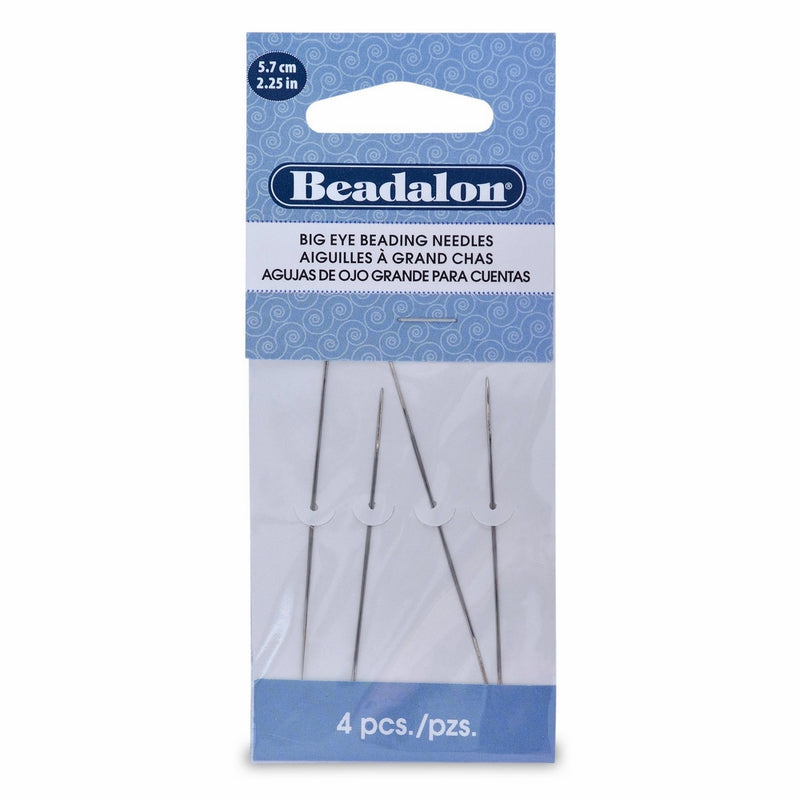 Big Eye Beading Needles 4/Pkg-2.25 Inch Long
