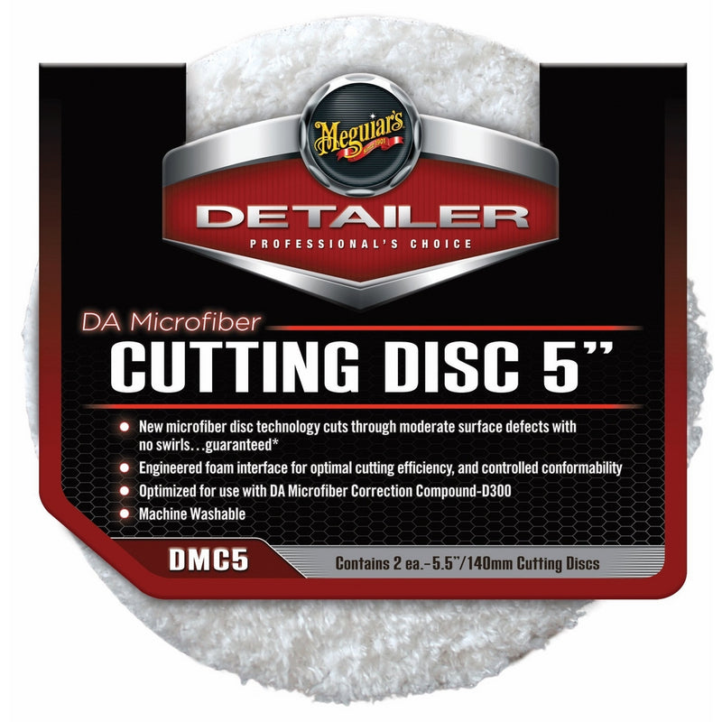 Meguiar's DMC5 5" DA Microfiber Cutting Disc, (Pack of 2)