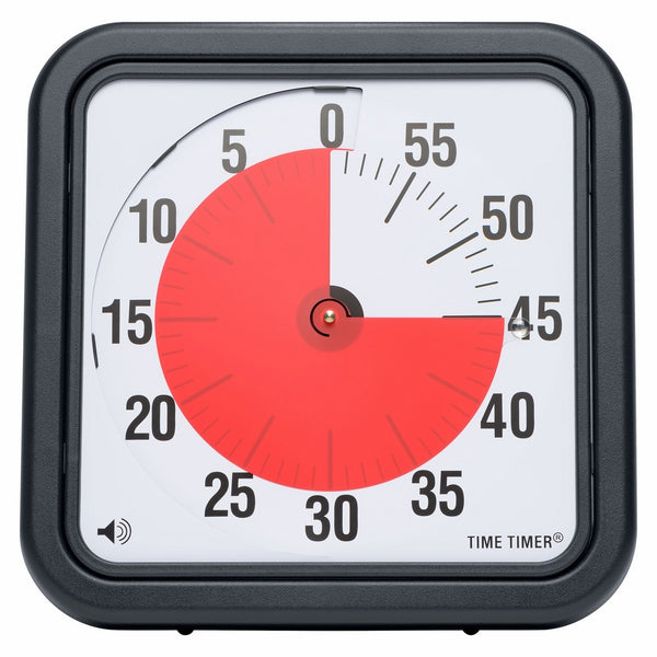 Time Timer Original 12 inch; 60 Minute Visual Analog Timer; Optional (On/Off) Alert; No Loud Ticking; Time Management Tool