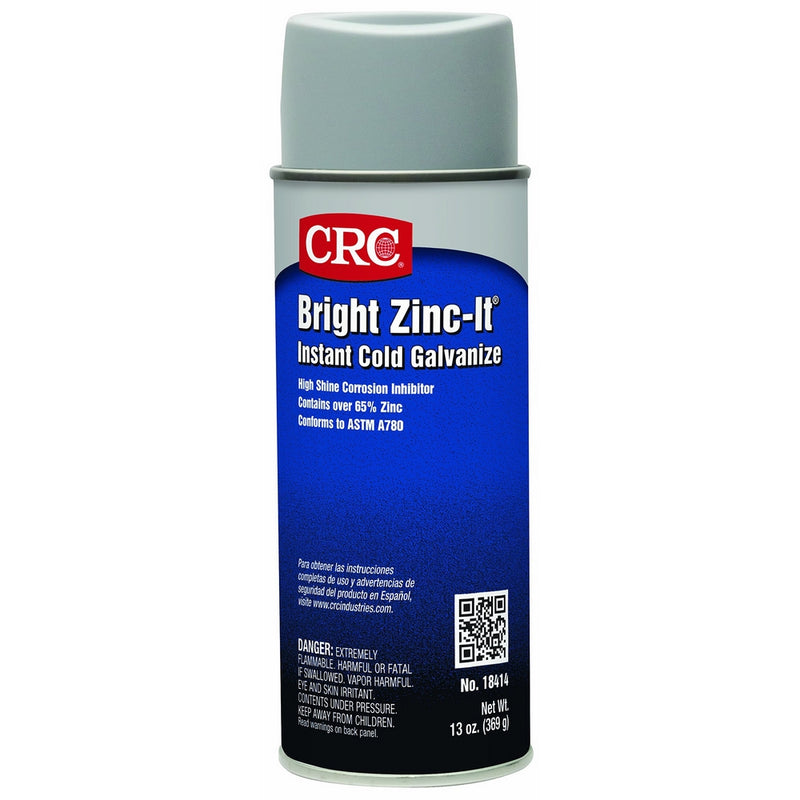 CRC 18414 Bright Zinc-It Light Duty Instant Cold Galvanize (Net Weight: 13 oz.) 16 oz. Can