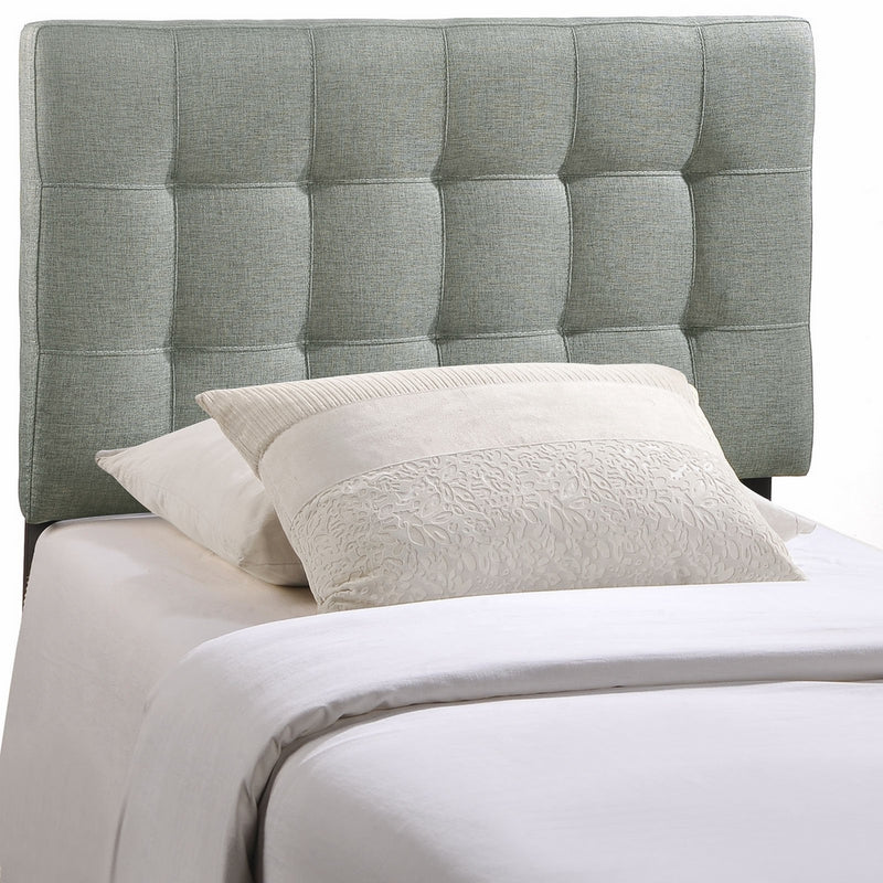 Modway Lily Upholstered Tufted Fabric Headboard Twin Size In Gray