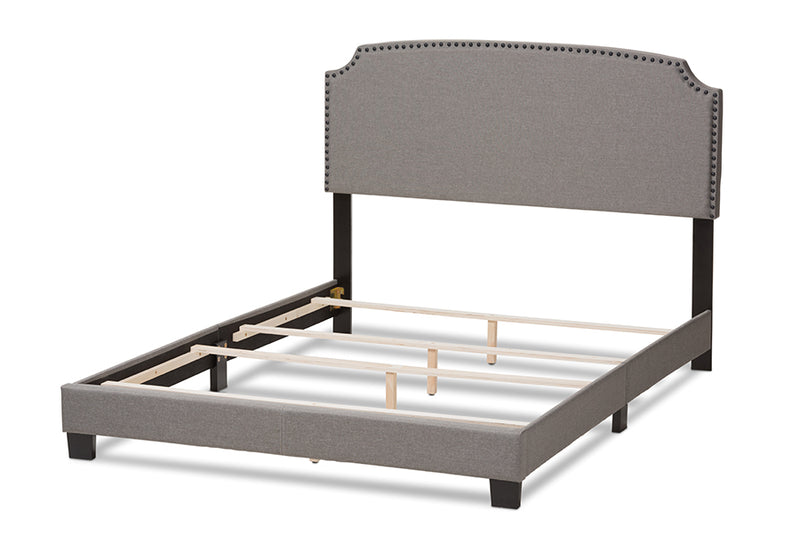 Baxton Studio Odette Modern and Contemporary Light Grey Fabric Upholstered Full Size Bed