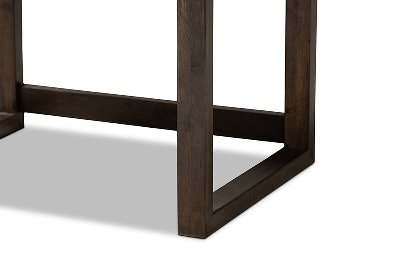 Baxton Studio Inicio Modern and Contemporary Charcoal Brown Finished 1-Drawer Wood Nightstand