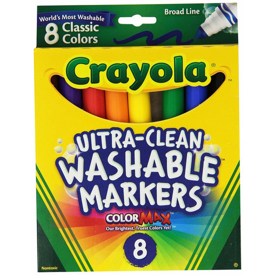 Crayola Broad Point Washable Markers - Pack of 2 (58-7808-2Pack)