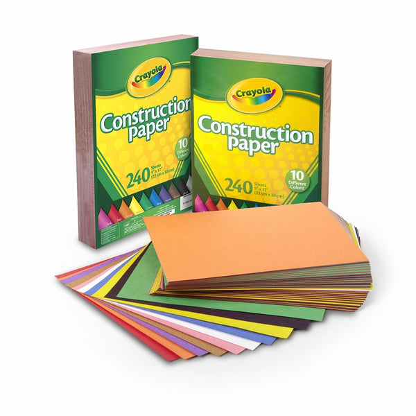 Crayola Construction Paper, 480 Count, 10 Colors, Great for Crafts