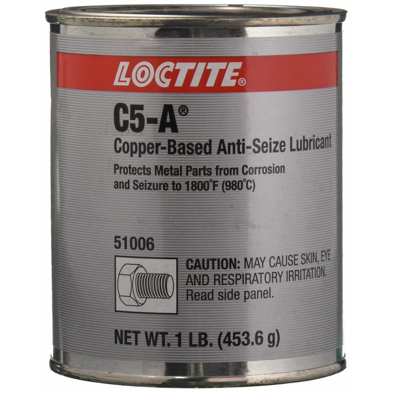 Loctite 51006 Copper LB 8008 C5-A Anti-Seize Lubricant, -20 Degree F Lower Temperature Rating to 1800 Degree F Upper Temperature Rating, 1 lb. Can
