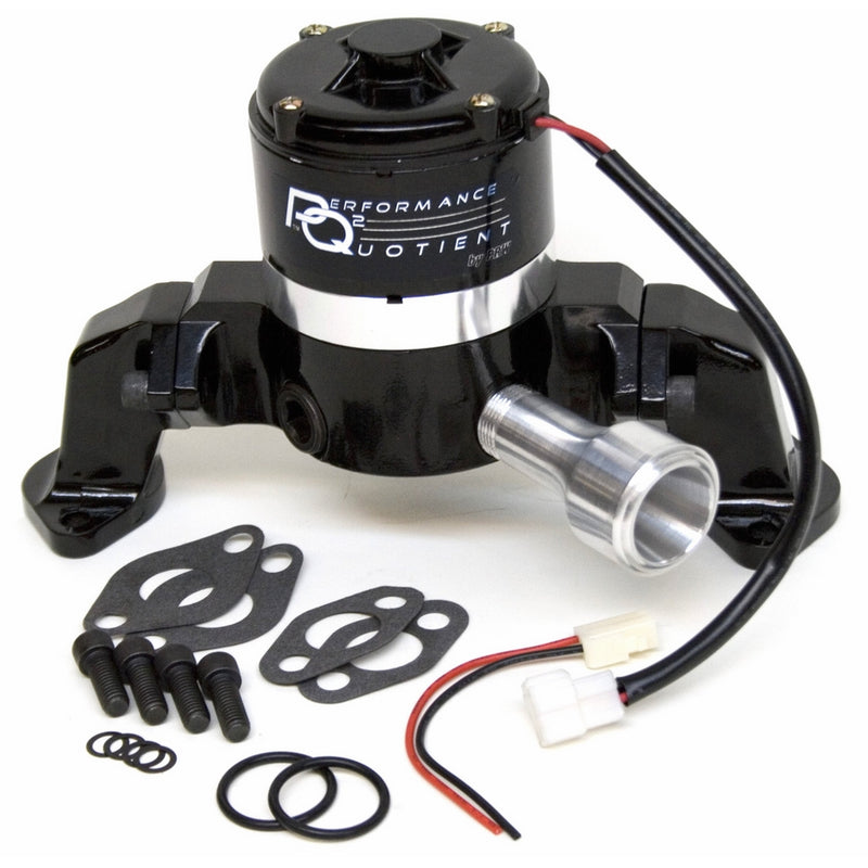 PRW 4445407 Black Powder-coated Performance Quotient Electric Racing Water Pump for Chevy BB 396-454