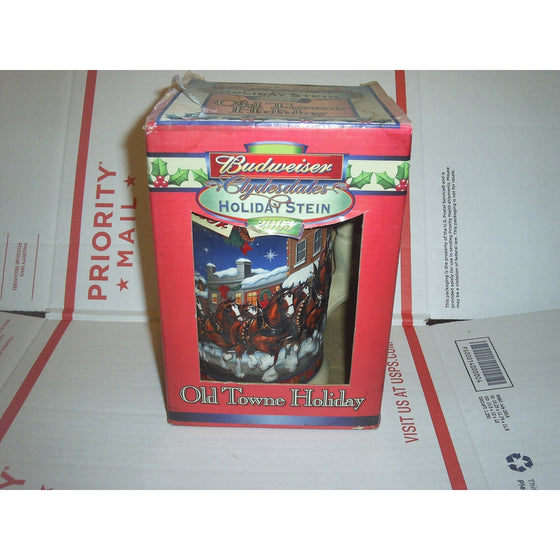 Budweiser Clydesdales Holiday Stein Old Towne Holiday 2003