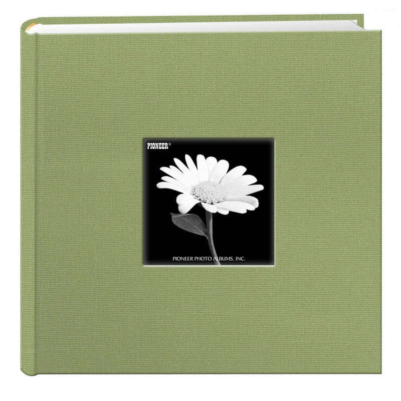 Fabric Frame Cover Photo Album 200 Pockets Hold 4x6 Photos, Sage Green