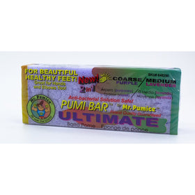 Mr. Pumice Ultimate Pumi Bar (Single): 2-in-1 Callus Remover, Pedicure Stone & Ped File Scrubber for Smooth Feet and Heels, Dual-Grit (Medium  Coarse) (8 Bars)