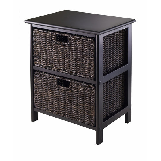 Winsome Omaha Storage Rack with 2-Foldable Basket