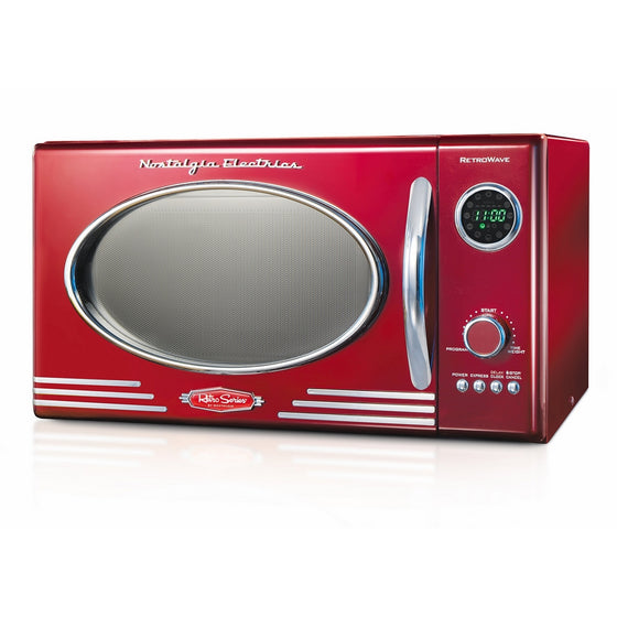 Nostalgia RMO400RED Retro 0.9 Cubic Foot Microwave Oven