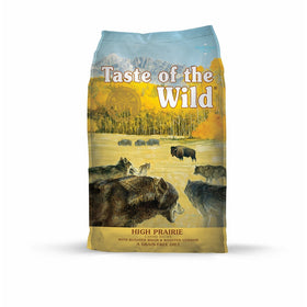 Taste of the Wild High Prairie Grain Free High Protein Real Meat Recipe Natural Dry Dog Food with Real Roasted Bison & Venison 5lb