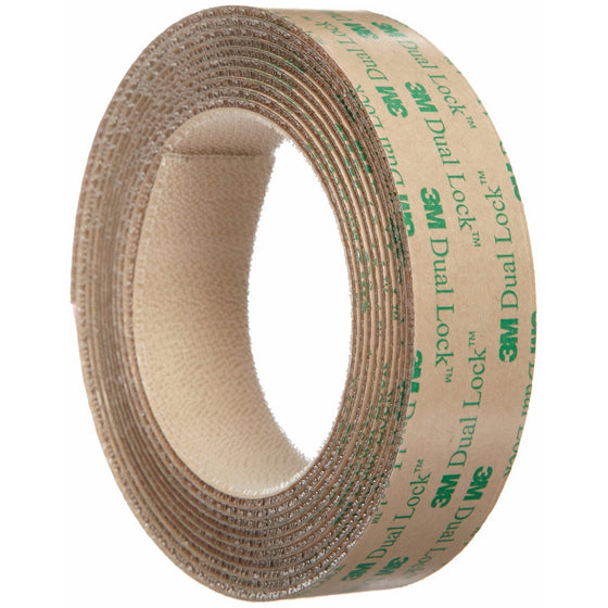 3M Dual Lock Reclosable Fastener TB4570 Low Profile Clear, 1 in x 10 ft (1 Mated Strip/Bag)