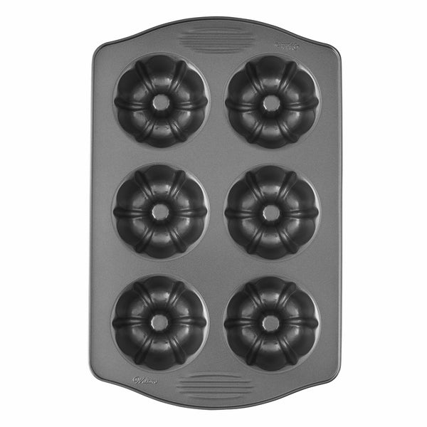 Wilton Excelle Elite Mini Fluted Tube Cake Pan, 6-Cavity