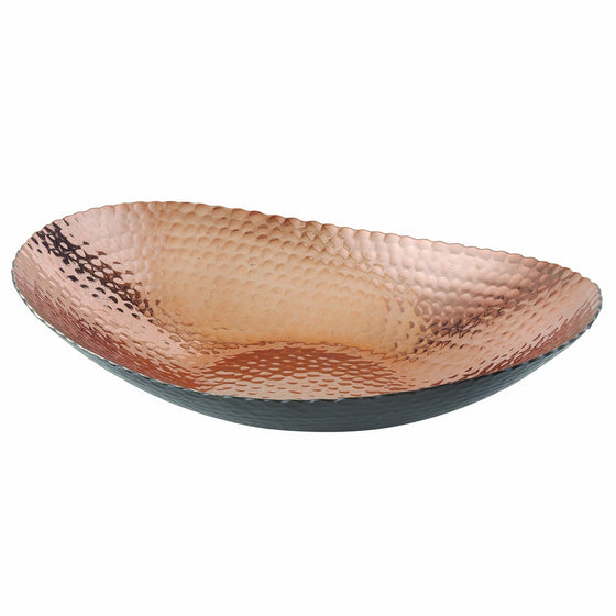 Elegance 72092 Oval Bowl, 12" x 8.75", Black/Copper