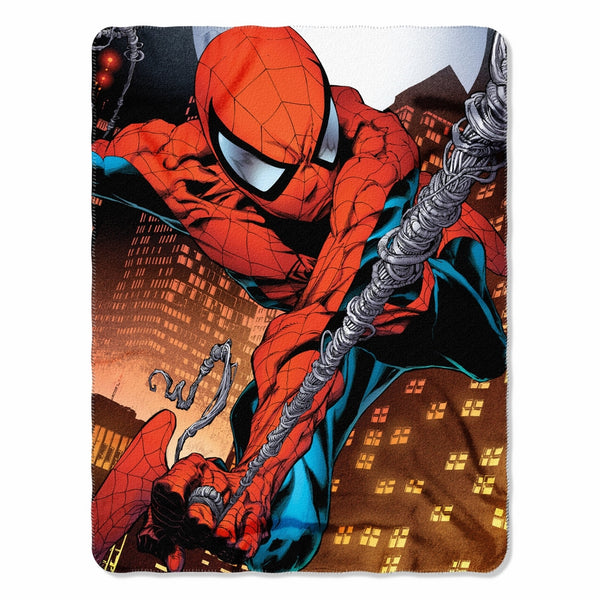 Marvel Spider-Man,Web Swing Fleece Throw Blanket, 45" x 60"