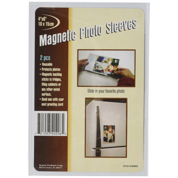 Good Old Value 4 Magnetic 4 x 6-Inch. Photo Sleeves Insert Picture Reusable Holder (4 Pieces)