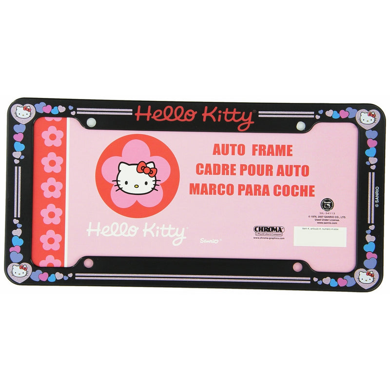 Hello Kitty Glitter License Plate Frame (Made of Plastic)