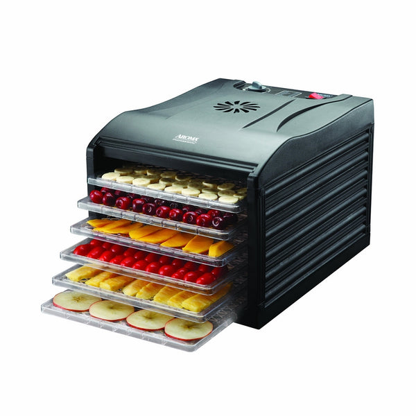 Aroma Housewares Professional 6 Tray Food Dehydrator, Black