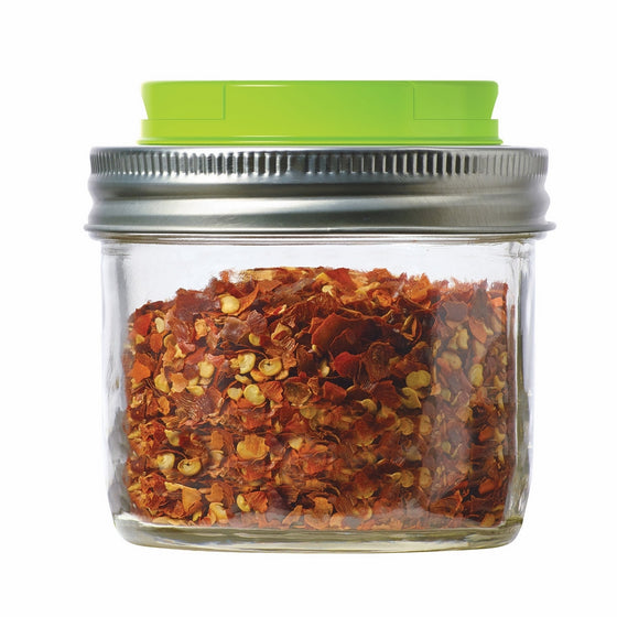 Jarware 82625 Spice Lid for Regular Mouth Mason Jars, Green