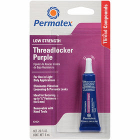 Permatex 24024 Low Strength Threadlocker Purple, 6 ml Tube