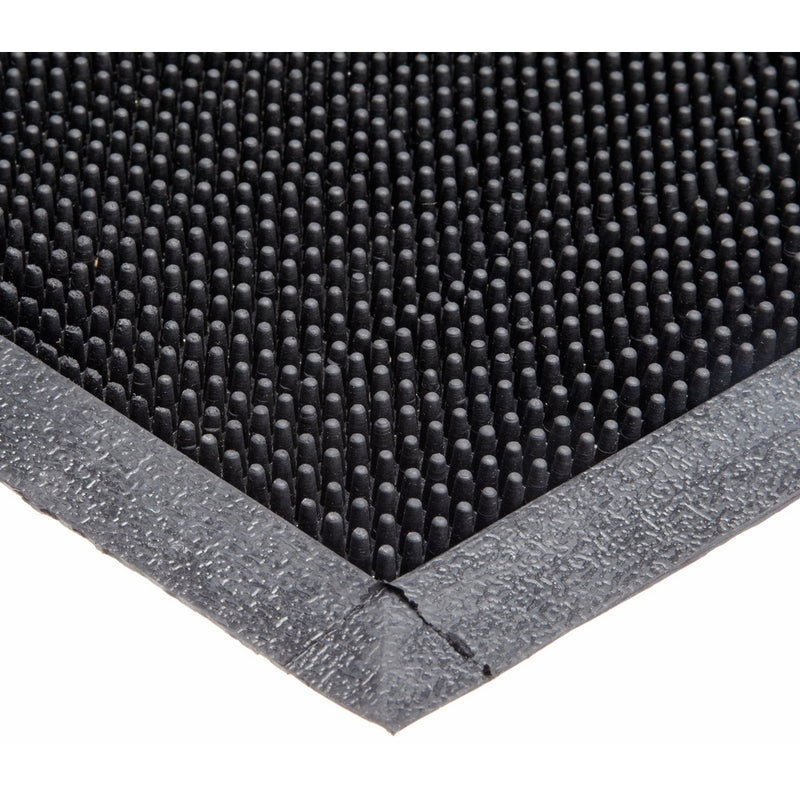 Durable Corporation 396S2432BK Heavy Duty Rubber Fingertip Entrance Mat, for Outdoor Areas, 24" Width x 32" Length x 5/8" Thickness, Black