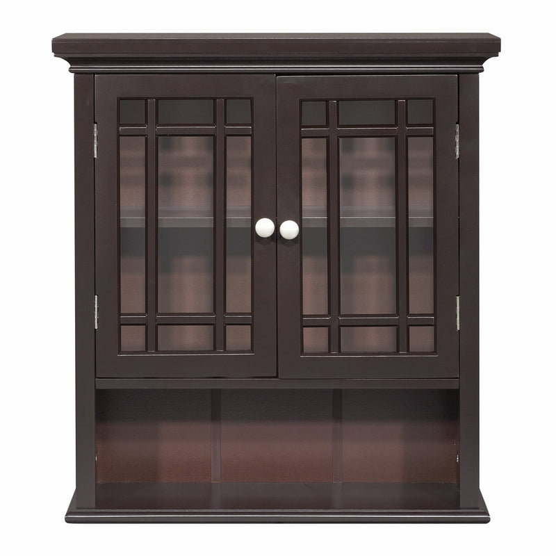 Elegant Home Fashion Neal Wall Cabinet with 2-Door and Shelf