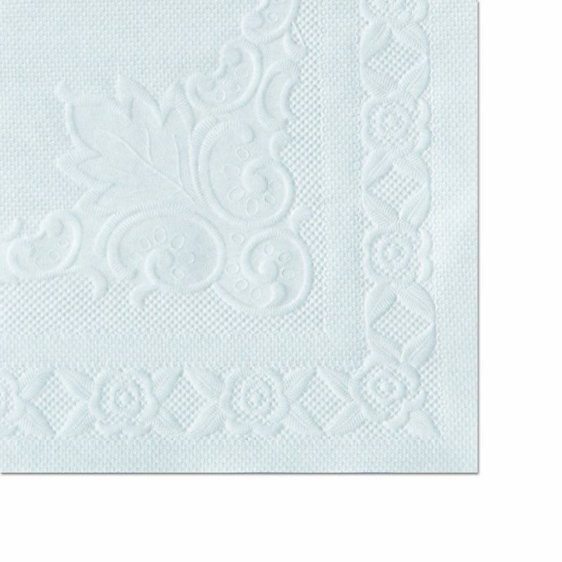 Hoffmaster 601SE1014 14" Length x 10" Width, White Classic Embossed Straight Edge Placemat (Case of 1,000)