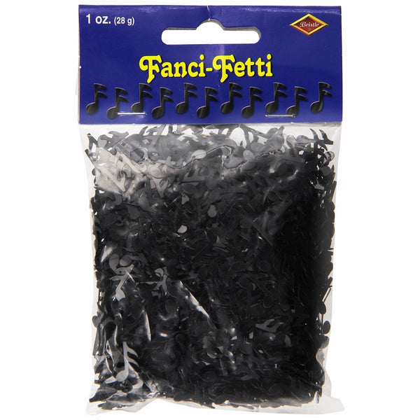 Beistle 50637-BK Fanci-Fetti Musical Notes