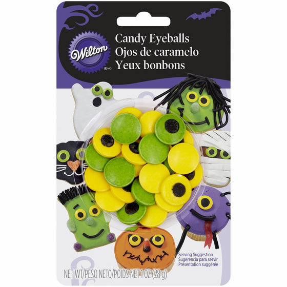 Wilton 710-0132 Halloween Spooky Candy Eyeballs, 1 oz