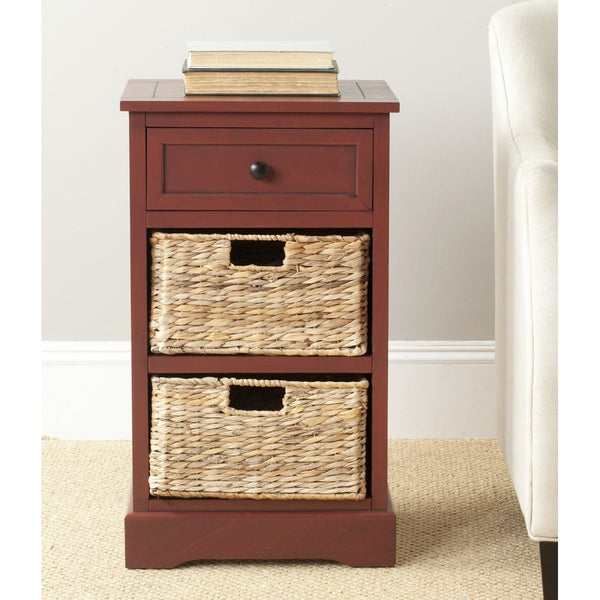 Safavieh American Homes Collection Carrie Red Side Storage Side Table