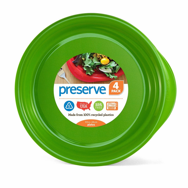 Preserve Everyday 9.5 Inch Plates, Set of 4, Apple Green